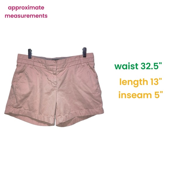 J. CREW Size 4 Blush Chino Shorts 100% cotton GUC 11180 - Picture 3 of 8